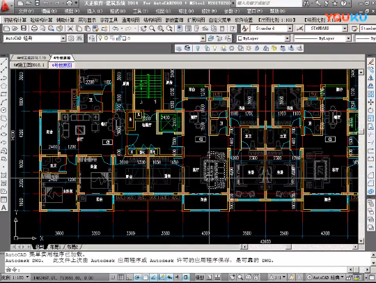 建筑施工图设计视频教程_平面图解析1